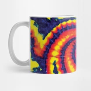 Mini Spiral Wig Wag Red Yellow Navy Tie Dye Mug